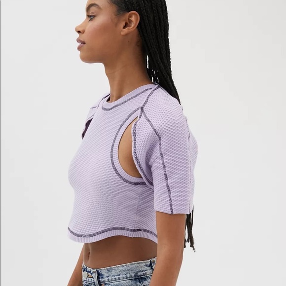 new nwt | urban outfitters cardigan | lilac lavender ribbed - Picture 4 of 5